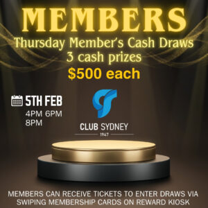 2026 February Member’s Cash Draw