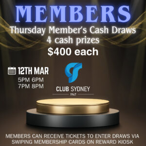 Mar 2026 Member’s Cash Draw