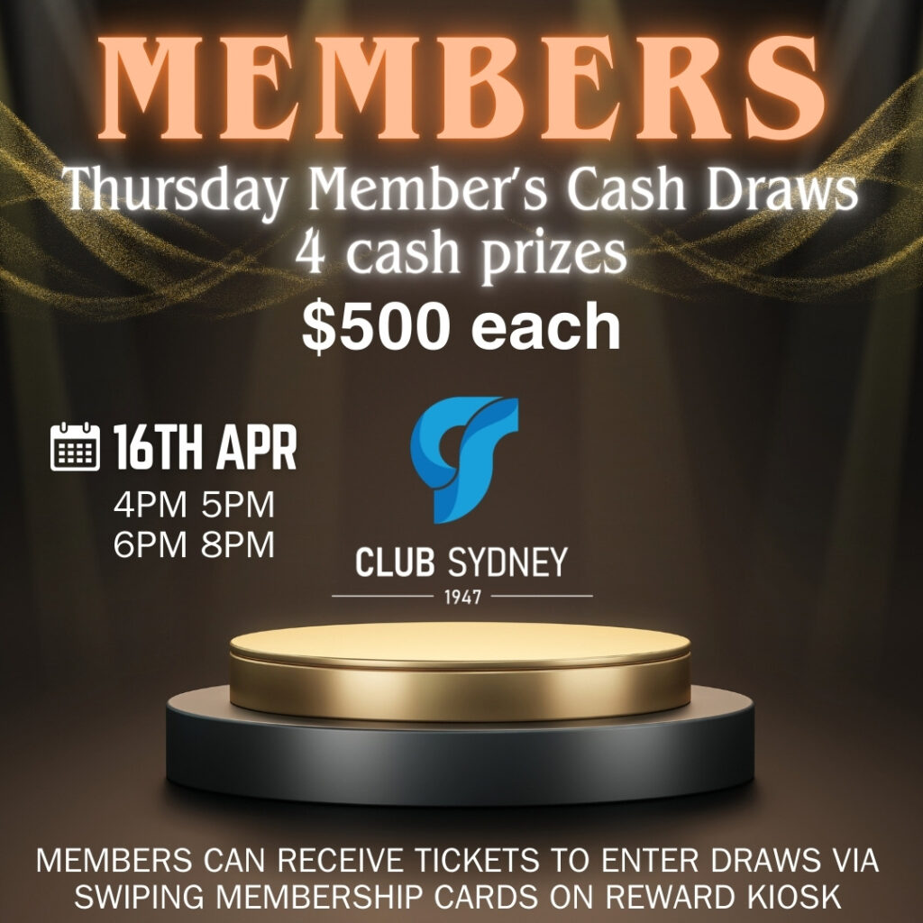 April 2026 weekly members draw