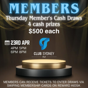 April 2026 weekly members draw