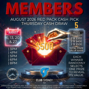 August 2026 Member’s Cash Draw